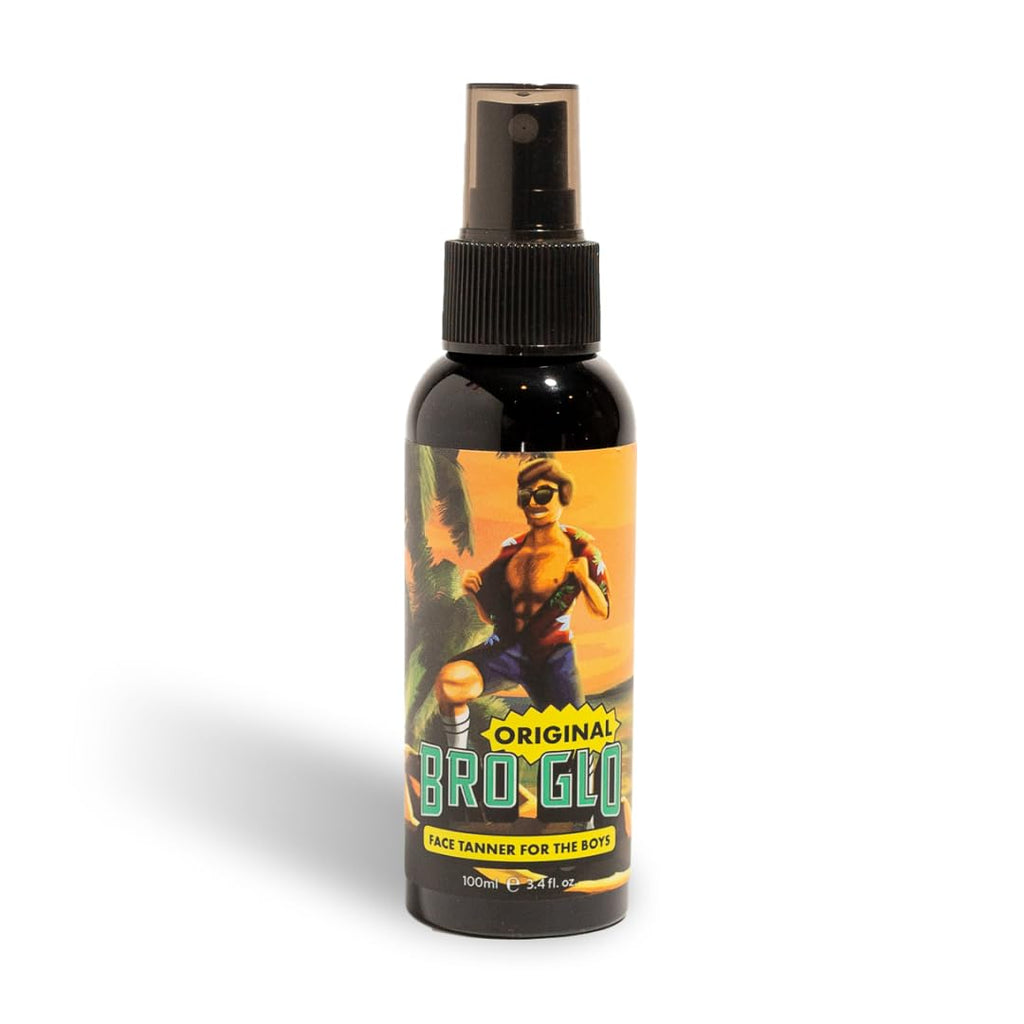 Bro Glo Self Tanner for The Boys - Quick Application Foam Mousse - Easy Sunless Tan For Your Face - Oil Free Water Based for Faster Skin Drying