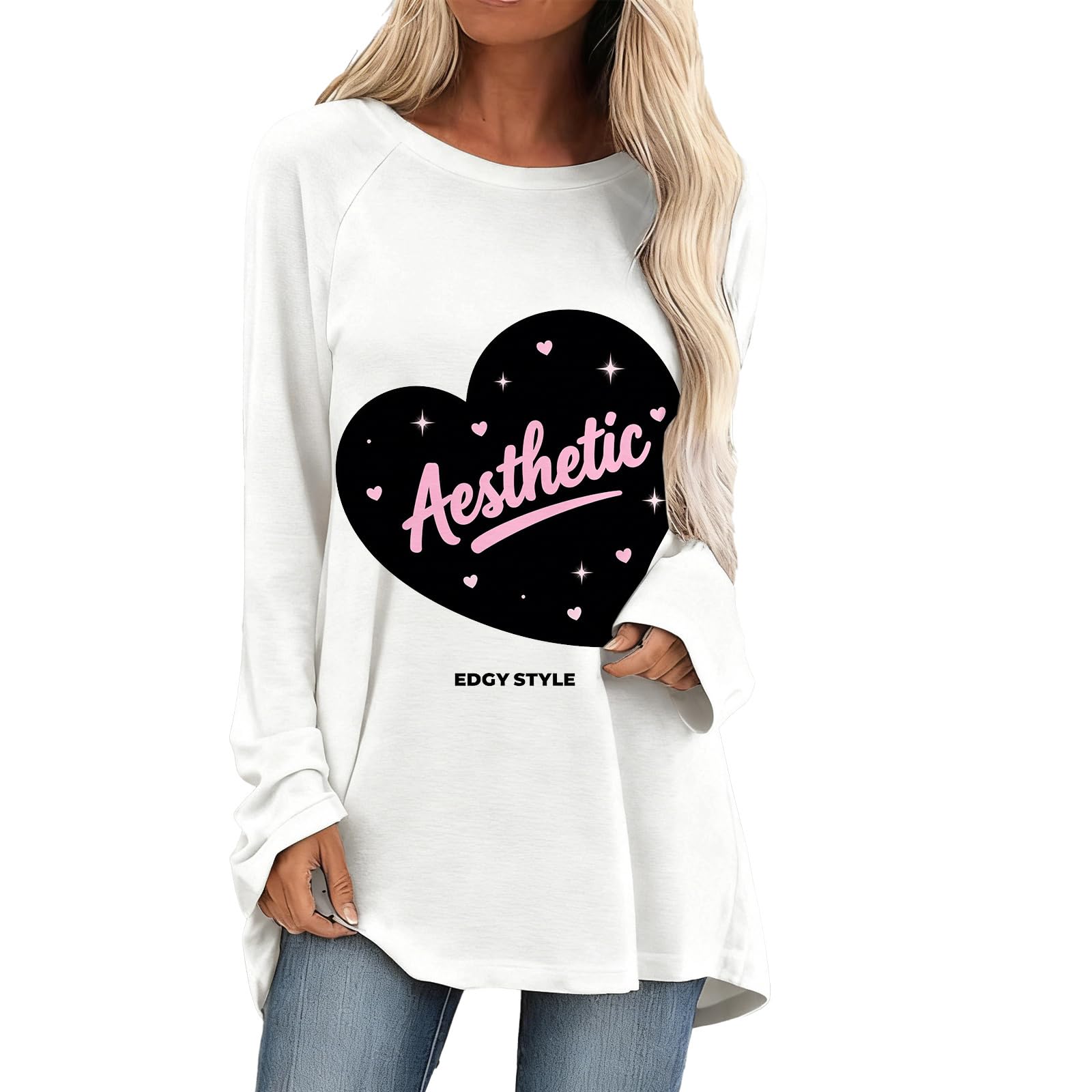 Leopard Print Tunic Tops for Women Fashion Casual Spring Summer Shirt Long Sleeve Crewneck Comfy Loose Pullover