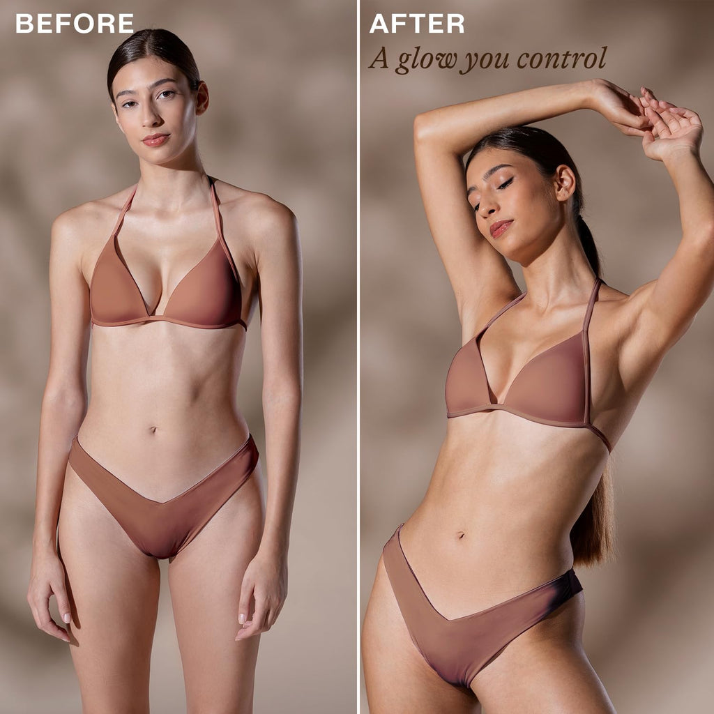 Self Tanning Mitt Applicator Set – 3-in-1 Velvet Mitts, Exfoliating Glove & Face Body Tanner Mitts for Streak-Free Tan, Reusable Self Tanner Mitt Kit for Lotion, Mousse & Spray