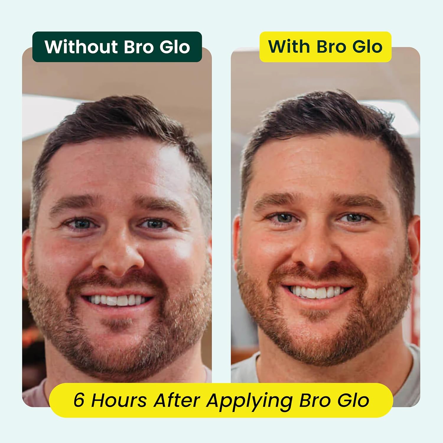 Bro Glo Self Tanner for The Boys - Quick Application Foam Mousse - Easy Sunless Tan For Your Face - Oil Free Water Based for Faster Skin Drying